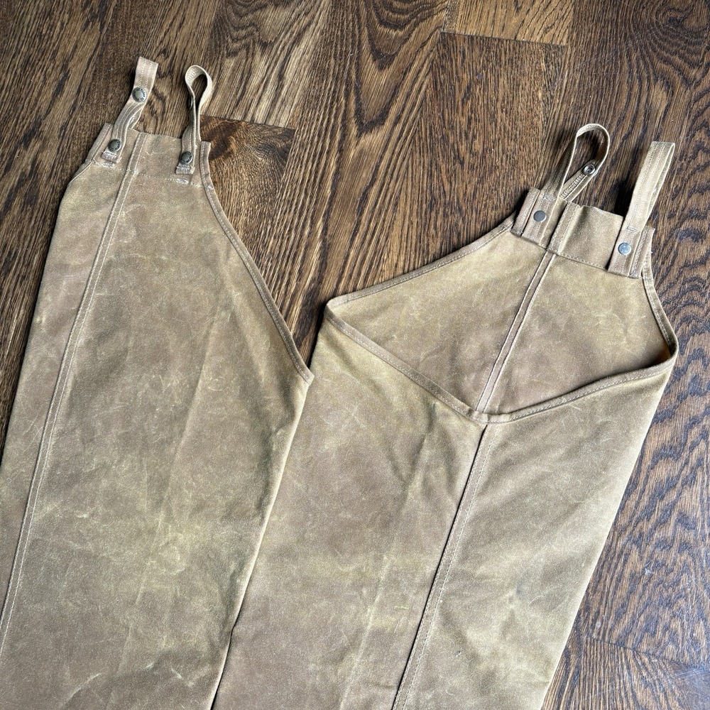 Filson 20007 Single Tin Cloth Chaps Waxed Canvas Hunting Brush Pants Outdoor S-M - Picture 6 of 9